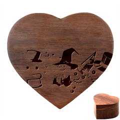 Let s Have Fun With Snowmen Heart Wood Jewelry Box by kyorashop23