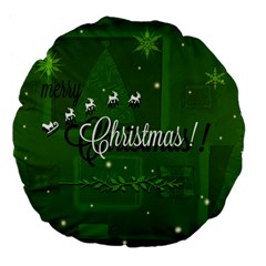 Merry Christmas , Holidays, Celebrations Large 18  Premium Flano Round Cushions by kyorashop23