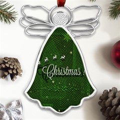 Merry Christmas , Holidays, Celebrations Metal Loving Angel Silver 