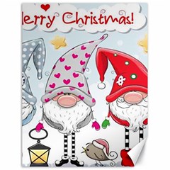 Merry Christmas, Christmas, Cute, Red, Merry, Gnomes Canvas 18  X 24  by kyorashop23