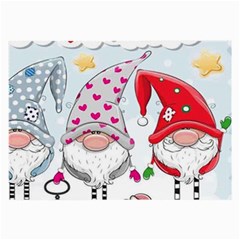 Merry Christmas, Christmas, Cute, Red, Merry, Gnomes Large Glasses Cloth by kyorashop23