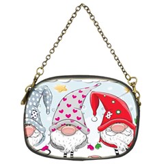 Merry Christmas, Christmas, Cute, Red, Merry, Gnomes Chain Purse (two Sides) by kyorashop23