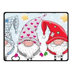 Merry Christmas, Christmas, Cute, Red, Merry, Gnomes Fleece Blanket (small) by kyorashop23