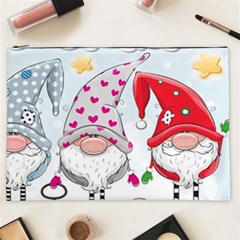 Merry Christmas, Christmas, Cute, Red, Merry, Gnomes Cosmetic Bag (xxl) by kyorashop23