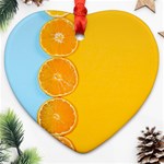 Orange, Slices, Fruit, Citrus Ornament (Heart) Front