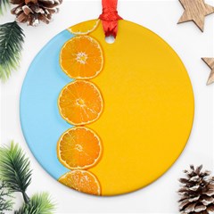 Orange, Slices, Fruit, Citrus Ornament (round) by kyorashop23