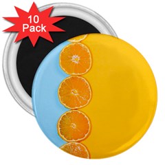 Orange, Slices, Fruit, Citrus 3  Magnets (10 pack) 