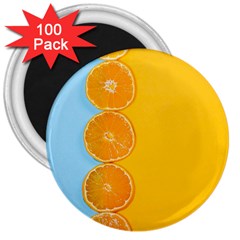 Orange, Slices, Fruit, Citrus 3  Magnets (100 Pack)