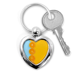 Orange, Slices, Fruit, Citrus Key Chain (heart) by kyorashop23