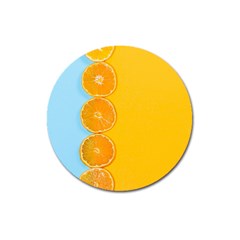 Orange, Slices, Fruit, Citrus Magnet 3  (round) by kyorashop23