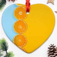 Orange, Slices, Fruit, Citrus Heart Ornament (two Sides)