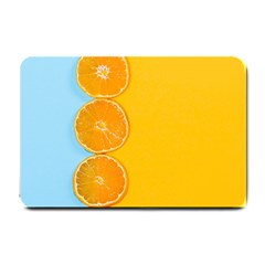 Orange, Slices, Fruit, Citrus Small Doormat by kyorashop23