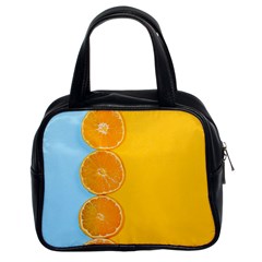 Orange, Slices, Fruit, Citrus Classic Handbag (two Sides) by kyorashop23