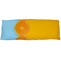 Orange, Slices, Fruit, Citrus One Side Body Pillow Cases by kyorashop23