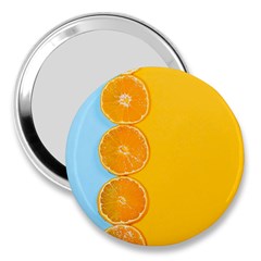 Orange, Slices, Fruit, Citrus 3  Handbag Mirrors by kyorashop23