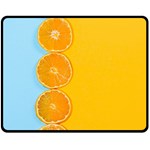 Orange, Slices, Fruit, Citrus Two Sides Fleece Blanket (Medium) 58.8 x47.4  Blanket Front