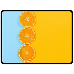 Orange, Slices, Fruit, Citrus Two Sides Fleece Blanket (Large)