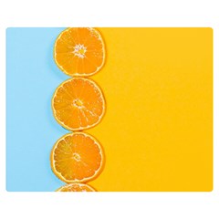 Orange, Slices, Fruit, Citrus Two Sides Premium Plush Fleece Blanket (teen Size)