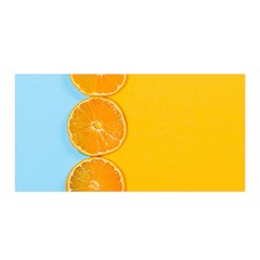 Orange, Slices, Fruit, Citrus Satin Wrap 35  x 70 