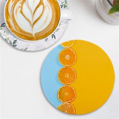 Orange, Slices, Fruit, Citrus UV Print Round Tile Coaster