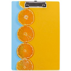 Orange, Slices, Fruit, Citrus A4 Acrylic Clipboard by kyorashop23