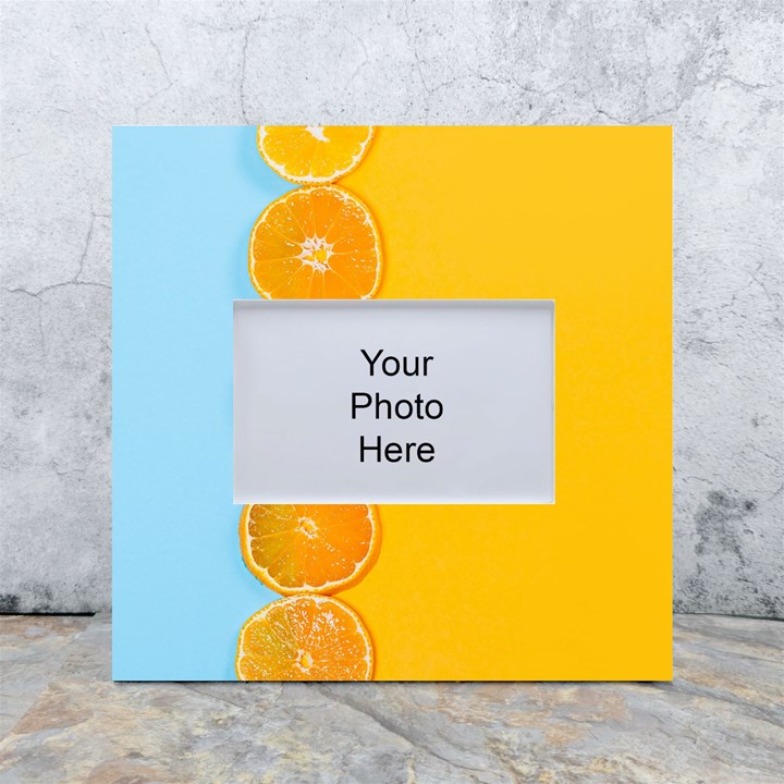 Orange, Slices, Fruit, Citrus White Box Photo Frame 4  x 6 