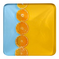 Orange, Slices, Fruit, Citrus Square Glass Fridge Magnet (4 Pack) by kyorashop23