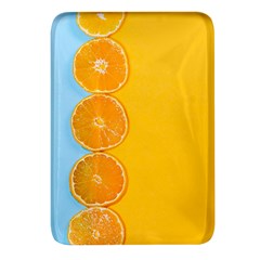 Orange, Slices, Fruit, Citrus Rectangular Glass Fridge Magnet (4 Pack) by kyorashop23