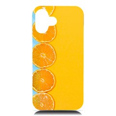 Orange, Slices, Fruit, Citrus iPhone 16 Plus Black UV Print PC Hardshell Case