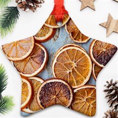 Orange, Slices, Fruits, Citrus Ornament (star) by kyorashop23