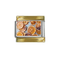 Orange, Slices, Fruits, Citrus Gold Trim Italian Charm (9mm)