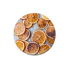 Orange, Slices, Fruits, Citrus Magnet 3  (round) by kyorashop23