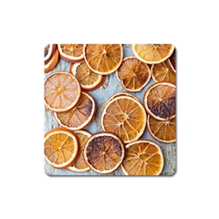 Orange, Slices, Fruits, Citrus Square Magnet