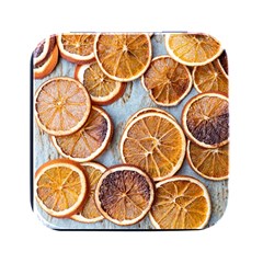 Orange, Slices, Fruits, Citrus Square Metal Box (black) by kyorashop23