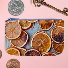 Orange, Slices, Fruits, Citrus Large Coin Purse by kyorashop23