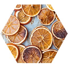 Orange, Slices, Fruits, Citrus Wooden Puzzle Hexagon