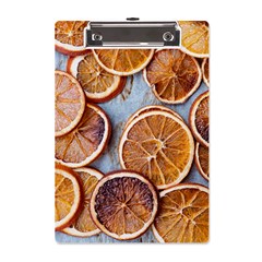 Orange, Slices, Fruits, Citrus A5 Acrylic Clipboard by kyorashop23