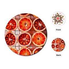 Orange, Fruit, Citrus Playing Cards Single Design (round) by kyorashop23