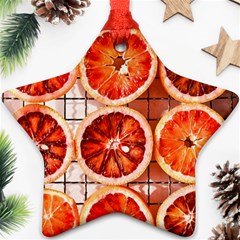 Orange, Fruit, Citrus Star Ornament (two Sides)