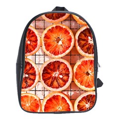 Orange, Fruit, Citrus School Bag (large)