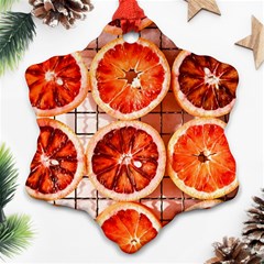 Orange, Fruit, Citrus Snowflake Ornament (two Sides)