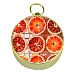 Orange, Fruit, Citrus Gold Compasses by kyorashop23