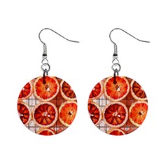 Peorange, Fruit, Citrus Mini Button Earrings by kyorashop23