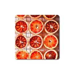 Peorange, Fruit, Citrus Square Magnet by kyorashop23