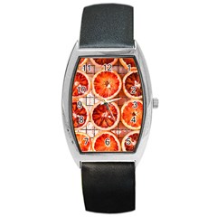 Peorange, Fruit, Citrus Barrel Style Metal Watch