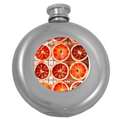 Peorange, Fruit, Citrus Round Hip Flask (5 Oz)