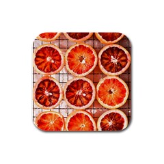 Peorange, Fruit, Citrus Rubber Square Coaster (4 Pack)