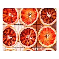 Peorange, Fruit, Citrus Two Sides Premium Plush Fleece Blanket (large)