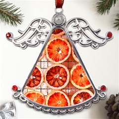 Peorange, Fruit, Citrus Metal Angel With Crystal Ornament