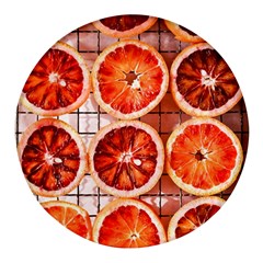 Peorange, Fruit, Citrus Round Glass Fridge Magnet (4 Pack) by kyorashop23